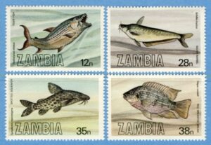 ZAMBIA 1983 M298-01** fiskar 4 kpl
