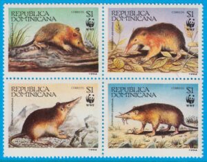 DOMINIKANSKA REP. 1994 M1698-01** Haitisnabelslidmus WWF 4 kpl