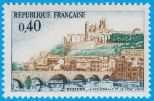 FRANKRIKE 1968 M1634** Béziers katedral – bron över Orb 1 kpl