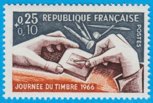FRANKRIKE 1966 M1540** frimärksgravör 1 kpl