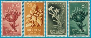 RIO MUNI 1960 M10-3** blommor 4 kpl