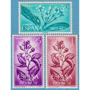 RIO MUNI 1964 M42-4** blommor 3 kpl