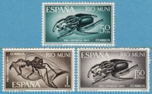 RIO MUNI 1965 M63-5** insekter 3 kpl