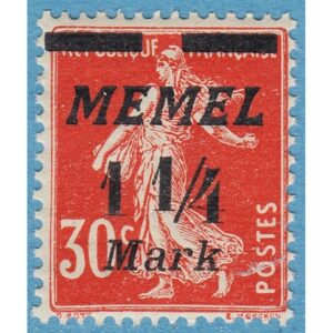 MEMEL 1922 M87** 1 1/4 /30