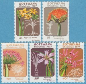 BOTSWANA 1977 M193-7** blommor 5 kpl
