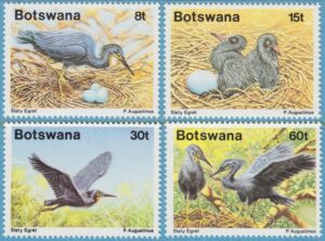 BOTSWANA 1989 M455-8** fåglar 4 kpl