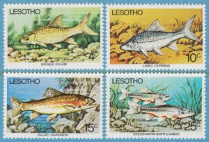 LESOTHO 1977 M237-40** fiskar 4 kpl