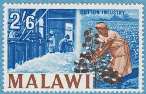 MALAWI 1964 M10** bomullsindustrin ur bruksserie