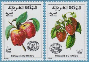 MAROCKO lösen 1986 M42-3** äpplen jordgubbar 2 kpl