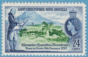 ST CHRISTOPHER-NEVIS-ANGUILLA 1957 M128** väderkvarn 1 kpl