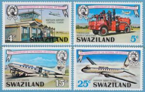 SWAZILAND 1975 M224-7** flygplan brandbil 4 kpl