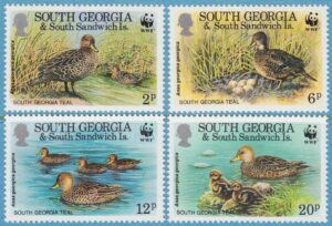 SOUTH GEORGIA 1992 M203-6** fåglar 4 kpl