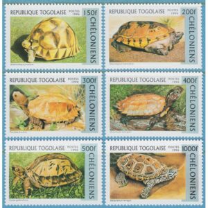 TOGO 1996 M2480-5** sköldpaddor 6 kpl utan block