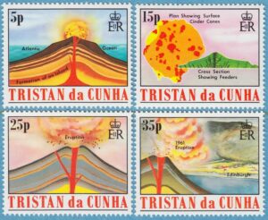 TRISTAN DA CUNHA 1982 M333-6** vulkan 4 kpl