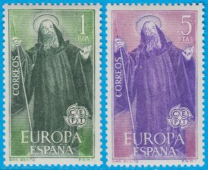 SPANIEN 1965 M1565-6** Europa Cept – St Benedict 2 kpl
