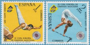 SPANIEN 1971 M1929-30** gymnastik 2 kpl