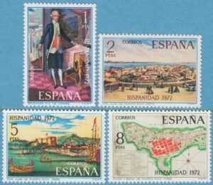 SPANIEN 1972 M2002-5** spanskamerikansk historia (I) Puerto Rico 4 kpl