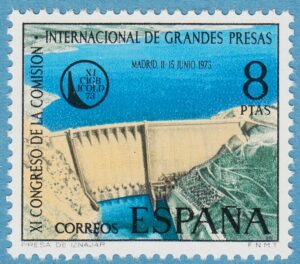 SPANIEN 1973 M2028** Iznájar vattenkraftverk 1 kpl