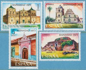 SPANIEN 1973 M2049-52** spanskamerikansk historia (II) Nicaragua 4 kpl