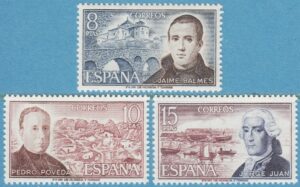 SPANIEN 1974 M2075-7** Balmes – Poveda – Juan 3 kpl