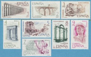 SPANIEN 1974 M2079-86** kulturrelationer mellan antika Rom och  Spanien 8 kpl