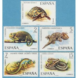 SPANIEN 1974 M2087-91** krälddjur 5 kpl