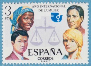 SPANIEN 1975 M2156** internationella kvinnoåret 1 kpl