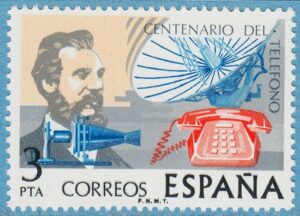 SPANIEN 1976 M2204** telefonen 100 år 1 kpl