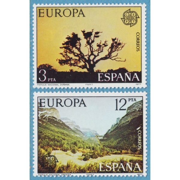 SPANIEN 1977 M2299-00** Europa Cept - landskap 2 kpl