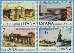 SPANIEN 1977 M2331-4** spanskamerikansk historia (VI) Guatemala 4 kpl