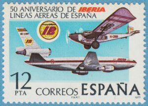 SPANIEN 1977 M2340** flygplan 1 kpl