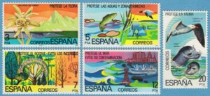 SPANIEN 1978 M2361-5** naturskydd med rödnäbbad trut 5 kpl