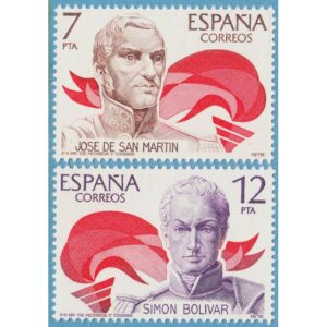 SPANIEN 1978 M2381-2** spanskamerikansk historia (VII) 2 kpl
