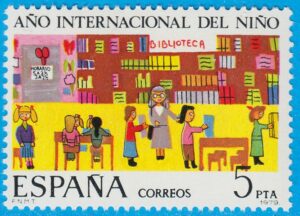 SPANIEN 1979 M2411** bibliotek – barnens år 1 kpl