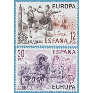 SPANIEN 1981 M2498-9** Europa Cept – folkdans m.m. 2 kpl