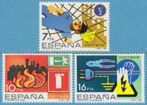 SPANIEN 1984 M2618-20** arbetarskydd 3 kpl