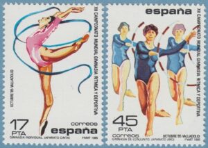 SPANIEN 1985 M2696-7** gymnastik 2 kpl