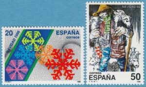 SPANIEN 1988 M2857-8** snökristaller – fåraherde 2 kpl