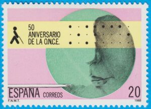 SPANIEN 1988 M2865** blindskrift 1 kpl