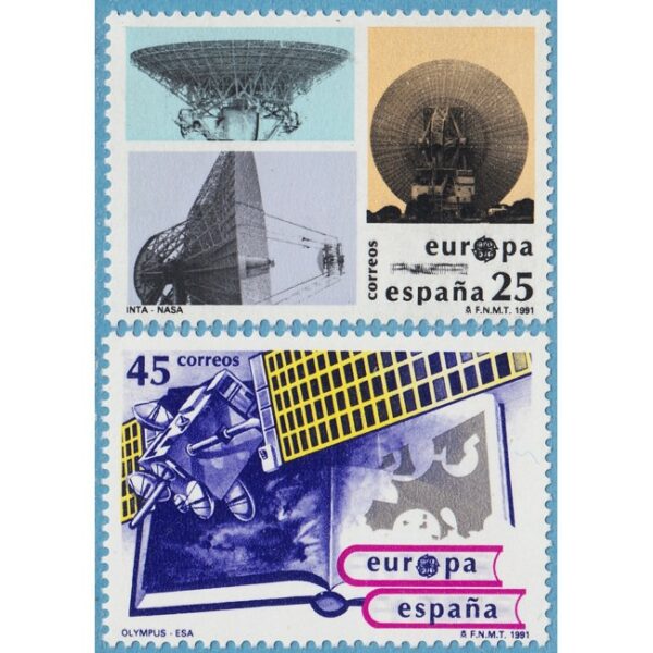 SPANIEN 1991 M2990-1** Europa Cept - rymden 2 kpl