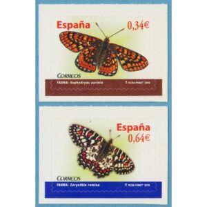 SPANIEN 2010 M4493-4** fjärilar 2 kpl