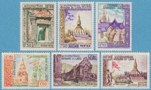 LAOS 1959 M97-02** tempel 6 kpl