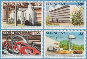 ST VINCENT 1982 M623-6** sockerindustrin 4 kpl