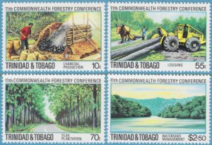 TRINIDAD & TOBAGO 1980 M420-3** skogskongress 4 kpl