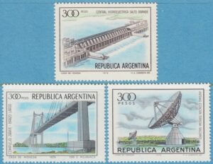 ARGENTINA 1980 M1435-7** vattenkraftverk – bro – antenn 3 kpl