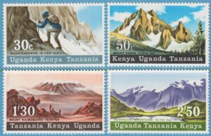 KENYA – UGANDA – TANZANIA 1968 M169-72** berg – bergsbestigning 4 kpl