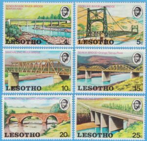 LESOTHO 1974 M160-5** broar 6 kpl