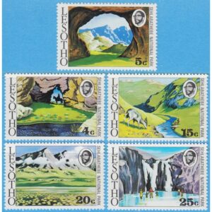 LESOTHO 1975 M178-82** nationalpark 5 kpl