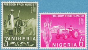 NIGERIA 1963 M132-3** kampen mot hunger 2 kpl