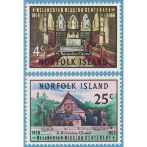 NORFOLK ISLAND 1966 M76-7** kapell 2 kpl